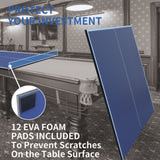 9ft Blue Mid-Size Ping Pong Conversion Top Foldable & Portable Table Tennis Table Top for Indoor 16177027