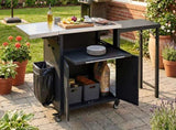 Foldable Outdoor Prep Station BBQ Cart Patio Dining Cart Foldable Outdoor Kitchen Island Grill Cart N719P407404B