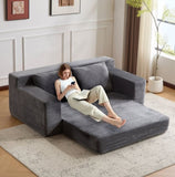 Loveseat Sofa, Comfortable Deep Seat Sofa Bed, Modern Small Corduroy Couch for Living Room 75740603