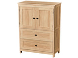 Natural wood-look finish, melamine-faced MDF, 23.62*11.81*43.31in 2-drawer 2-door bathroom tall 88775980