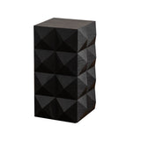 ZUN 23.62"Height Three-dimensional Embossed Pattern Design Retro Side Table Retro Furniture Black W757P183205