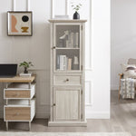 ZUN Tall Storage Cabinet, Freestanding Cabinet Glass Door and Shelves, Sideboard cabinet, Cabinet W2275P206604