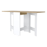 Cole White and Macadamia Folding Dining Table B062P175104