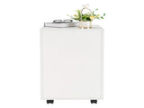 White Wood Grain Density Board Three Drawers Wooden Filing Cabinet 70600637