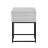 Celestial Contemporary Storage End table, White T2574P163352