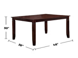 5 Piece Dark Brown Dining Room Set B01682181