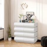 8 Drawer Dresser for Bedroom, White Dresser No Handle, Modern 8 Chest of Drawers with Wide Storage W757P235729