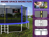 14FT Trampoline ,Sports Fitness Trampolines with Enclosure Net, Recreational Trampolines for Outdoor W1163120240