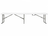 6 ft Portable Folding Bench, HDPE Plastic Indoor Outdoor Seat with Steel Frame, White, 1 Pack 18120772