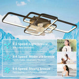 41Inches Ceiling Fan with Lights Remote Control Dimmable LED, 6 Gear Wind Speed Fan Light 02346944