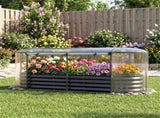 3-in-1 Raised Garden Bed with Greenhouse Cover, Galvanized Steel Planter Box for Year-Round Growing 55483065