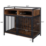 ZUN 38.6 "Furniture Dog Cage, Metal Heavy Duty Super Sturdy Dog Cage, Dog Crate for Small/Medium Dogs, 08222387