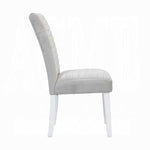 ZUN Grey and White Tufted Back Side Chairs B062P182767