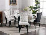 ZUN Furniture,Modern, High-end Tufted Solid Wood Contemporary PU and Velvet Upholstered Dining Chair 42293880