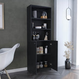 ZUN Home 2-Door Bookcase, Modern Storage Unit with Dual Doors and Multi-Tier Shelves B200137820