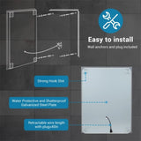 ZUN Bright LED Bathroom Mirror 40" x 24" Front Light, 5 Mins Defog, Full HD Reflected, 3 Colors 51506617