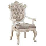 Rose Gold and Pearl White Tufted Arm Chair B062P189176