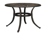 23.6inch Phoenix Table Round Garden Cast Aluminum Table Bronze 25551871