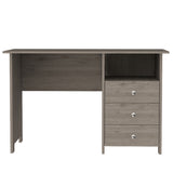 Edgewater 3-Drawer Writing Desk with Open Compartment Light Gray B062111632