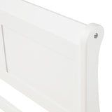 Wood Platform Bed Twin Bed Frame Mattress Foundation Sleigh Bed with Headboard/Footboard/Wood Slat WF192439AAK