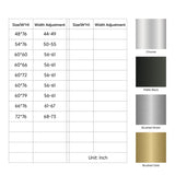 60*76"Fixed & Sliding Shower Door, Round Tube Hardware, Clear Glass Shower Door, 3/8 SGCC T3177P320603