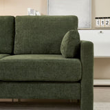 ZUN 58.66" Small Modern Loveseat Sofa, Mid Century Chenille Fabric 2-Seat Couch Love Seat with Back W1765P172334