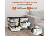 100L 6 Storage Drawers, Sturdy Organizer , Clear Storage Bins for Office, Craft Rooms, and Home 51756733
