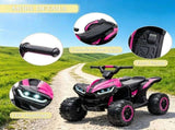Pink 12V Electric Kids ATV 4 Wheeler Ride On Toy with Dual Motors, 3.7 MPH Top Speed, Music & 91849377