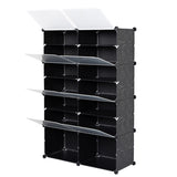 7-Tier Portable 28 Pair Shoe Rack Organizer 14 Grids Tower Shelf Storage Cabinet Stand Expandable 95502788