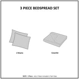 3 Piece Velvet Quilt Set Taupe King/Cal King B03597474