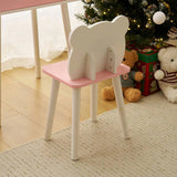 Kids Vanity Table and Chair Set, Girls Vanity with Mirror & 3-Color LED Lights, 1 Large Drawer & 11882332