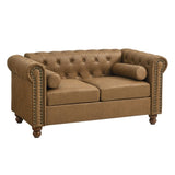 Classic Traditional Living Room Upholstered Sofa with high-tech Surface/ Chesterfield Tufted W1708141948