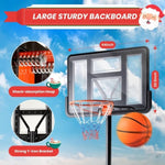 ZUN Basketball Hoop Outdoor Portable Goals Court System 4.2-10Ft Adjustable Height, 44 Inch Shatterproof 06326482