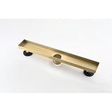 12 Inches Linear Shower Drain, Included Hair Strainer and Leveling Feet W928P199160