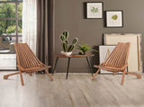 Wood Folding Chair for Outdoor, Low Profile Acacia Wood Lounge Chair for Balcony 53813857