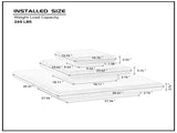 3-Piece Modular Stacking Coffee Table Natural Wood Look, Mordern MDF Table front of the Sofa, W2582P451418
