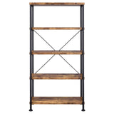 Antique Nutmeg and Black 4-shelf Bookcase B062P145622