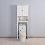 Bathroom Wooden Storage Cabinet Over-The-Toilet Space Saver with a Adjustable Shelf 23.62x7.72x67.32 W40935619