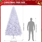 ZUN 9 FT Pre-lit Artificial Christmas Tree, Hinged Xmas Pine Tree with 2000 Branch Tips, 650 Lights and 22390839