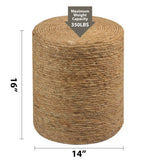 75805950)Ottoman Poof, Natural Seagrass Poufs, Hand Weave Round Footstool, Pouffe Accent 42242531