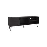 Vulcan 63" Wide Tv Stand with One Cabinet, Three Open Shelves, Cable Management, Living, Tv B200P253755