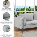 ZUN 76.2" Modern Style 3 Seat Sofa Linen Fabric Upholstered Couch Furniture 3-Seats Couch for Different WF293335AAE