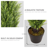 ZUN Faux Boxwood Pine Greenery Trees Plantas Artificiales For Decor Christmas-like Artificial Cedar W2945P220413