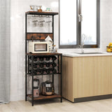 Freestanding Wine Rack with Glass Racks 82633098