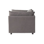 ZUN Enda Oversized Living Room Pillow Back Cuddler Arm Chair with Ottoman T2574P196962