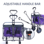 ZUN Outdoor Garden Multipurpose Micro Collapsible Beach Trolley Cart Camping Folding Wagon W321P206628