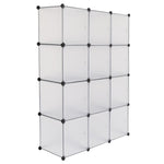 ZUN 12-Cube Storage Shelf Cube Shelving Bookcase Bookshelf Organizing Closet Toy Organizer Cabinet White 74988135