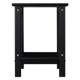 36*36*47cm Single Layer Square HDPE Side Table Black 05086135