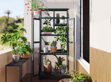 TOPMAX 62inch Height Wood Large Greenhouse Balcony Portable Cold Frame with Wheels and Adjustable N717P221494F