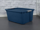 (2 pack) 20 Gallon Large Storage Bin, Plastic Storage Container with Latch Lid, Blue(Shipment from 87680673
